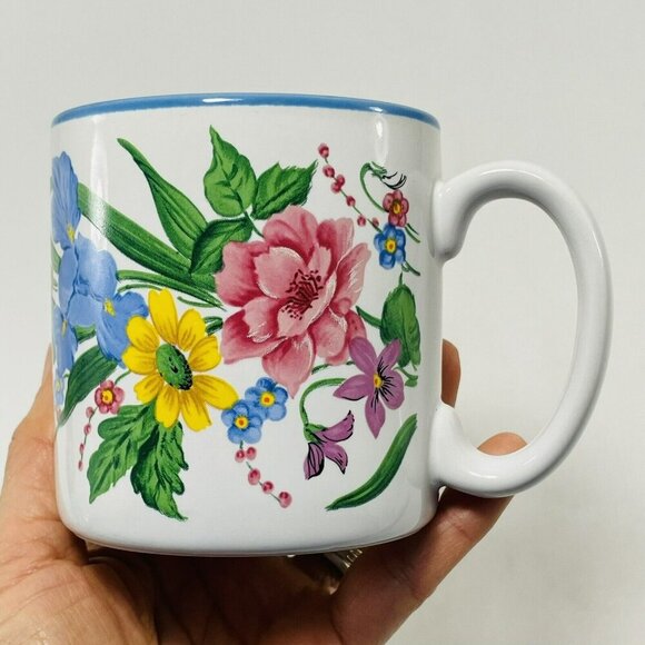 Flowers Balloons Jane Bowen Mug 670100 Spring Summer Garden Blossom Gardener - Picture 1 of 12